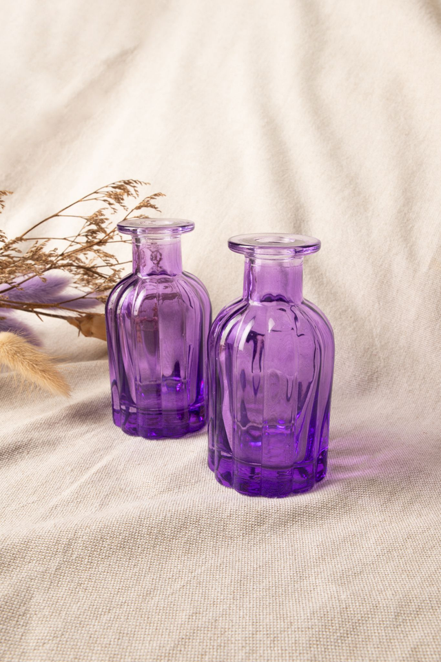 Lot de deux petits vases violets ✨