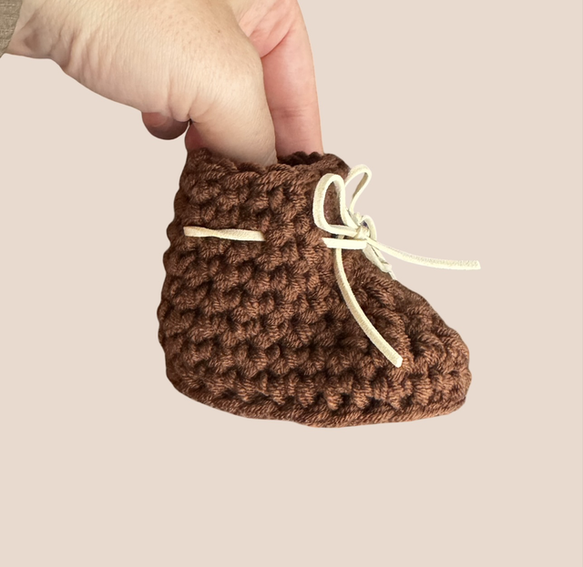 Suede Bow Booties - Brown