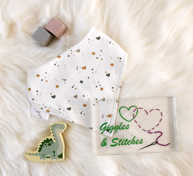 Hearts &amp; Stars Bandana Bib