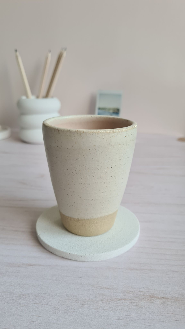 Dessous de tasse – Blanc minéral 