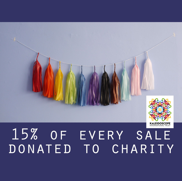 PRIDE decor - LGBTQIA+ Inspired large tassel garland for charity