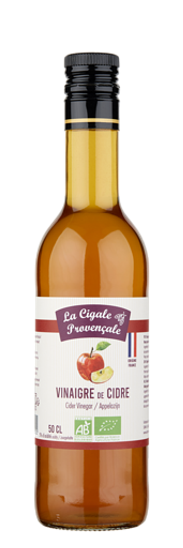 Vinaigre de cidre non pasteurisé - 50cl BIO