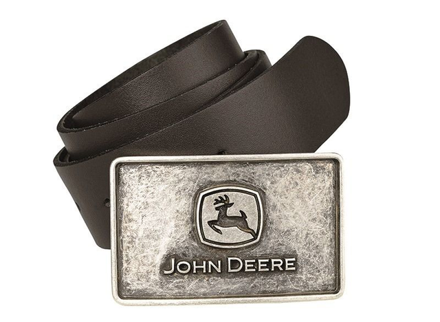 Ledergürtel mit gravierter Schließe