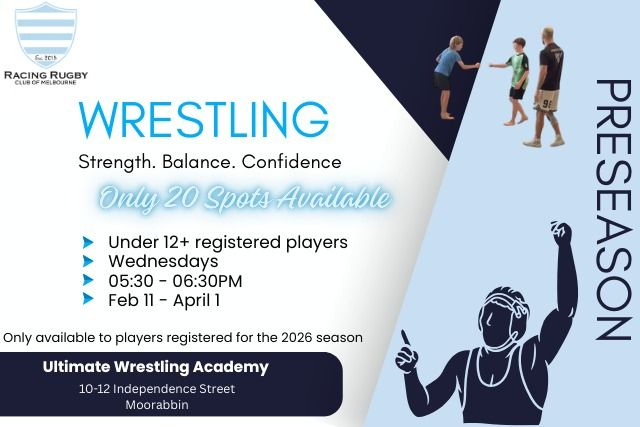 U12+: 8-week preseason intensive wrestling program