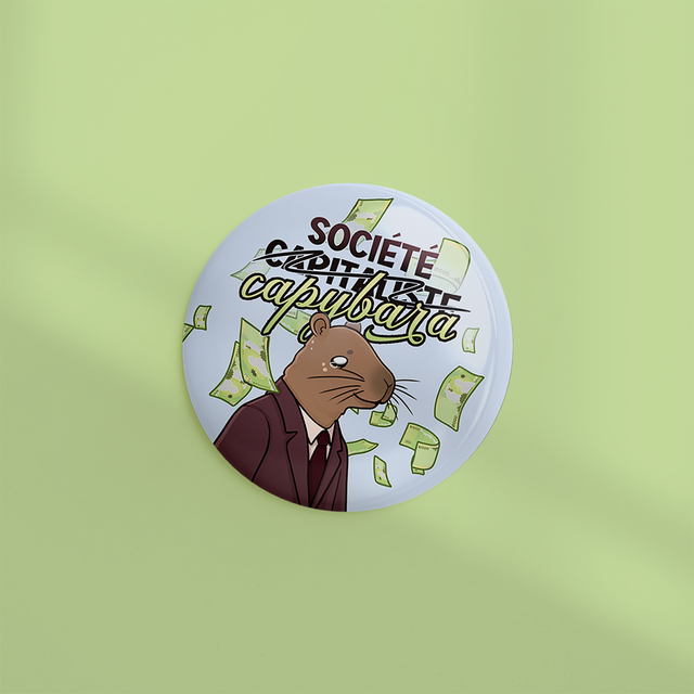 🆕 Badge 44mm SOCIÉTÉ CAPYBARA
