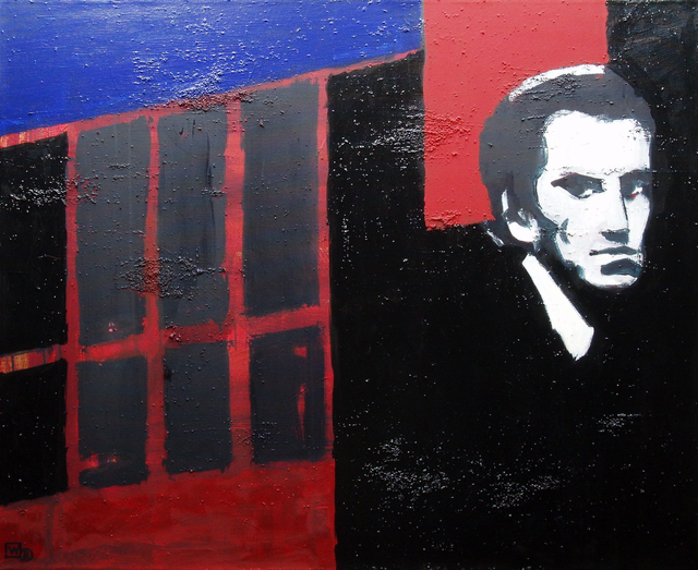 Majakowski w Kijowie, 90x110 akryl płótno