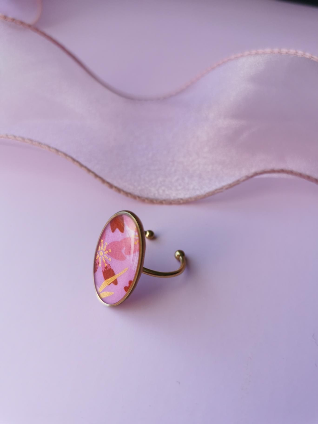 Bague washi rose