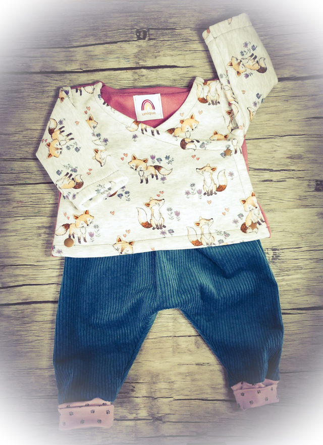 A* 3/6 MOIS gilet cache coeur Jersey molleton tout doux