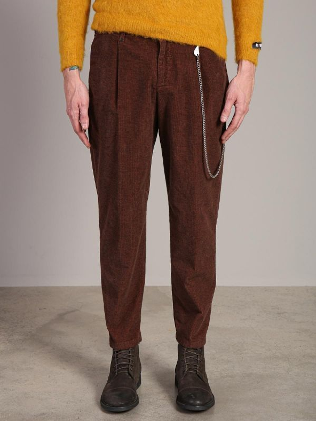 BERNA PANTALONE LUNGO MODELLO CHINO IN FANTASIA