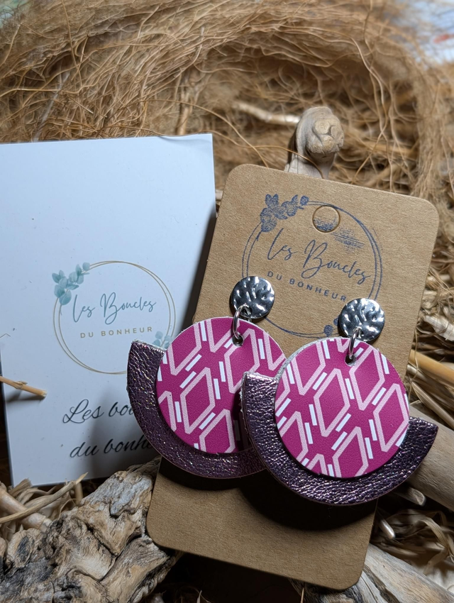 Boucles d'oreilles Dona rose do139