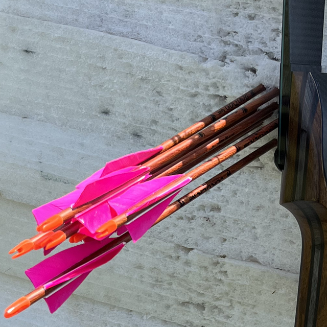 BORDER Archery - Tubes carbone couleur bois (par 12)