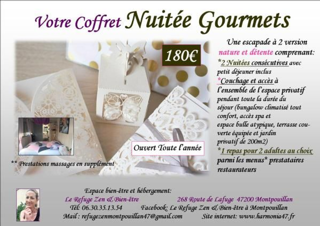 COFFRET NUITEE GOURMETS 2 NUITEES
