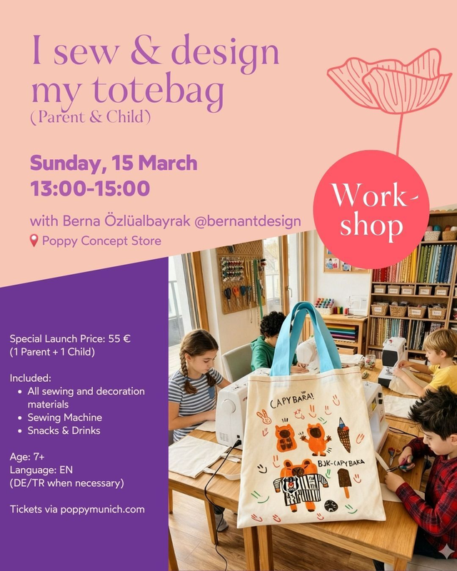 I sew & design my totebag / 15.03 / 13:00-15:00