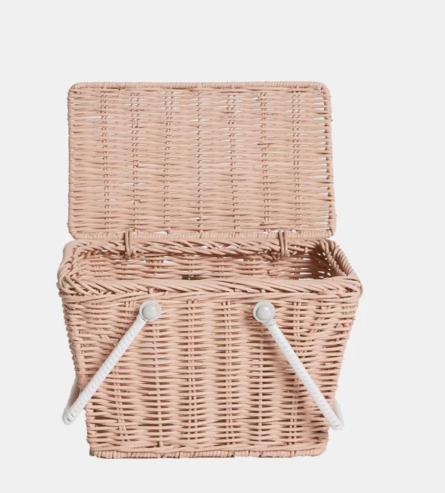 Lidded Pink Basket