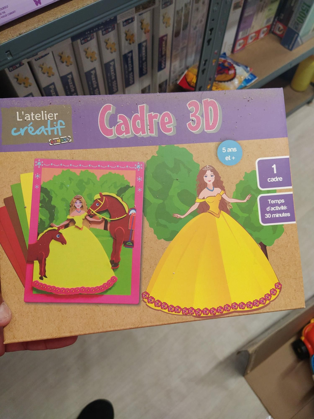CADRE 3D PRINCESSE ATELIER CRÉATIF