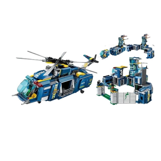 BlueBrixx-Kids 107134 Waldpolizei: fliegende Polizeistation