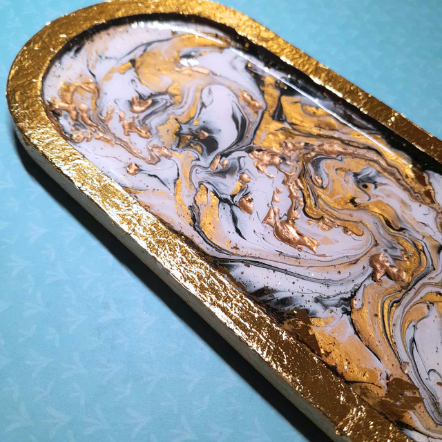 MICA - Vide-poche - Peinture acrylique, bois peint