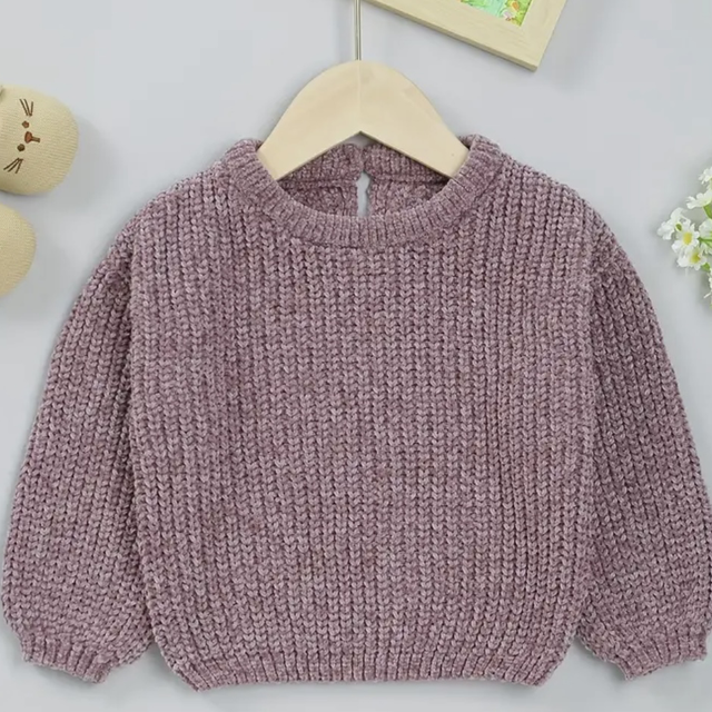 Dusty Mauve Chunky Knit 