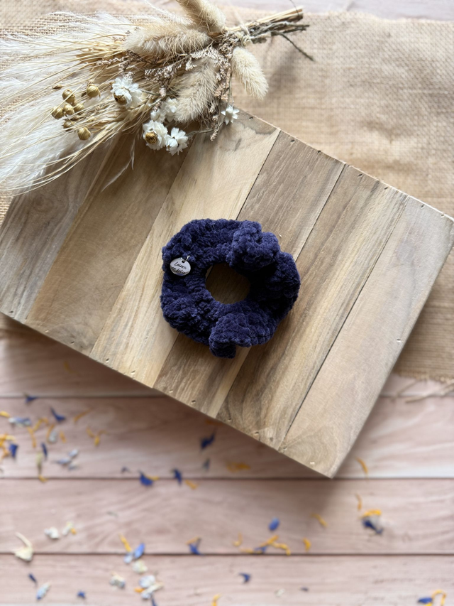 Chouchou tout doux marine foncé