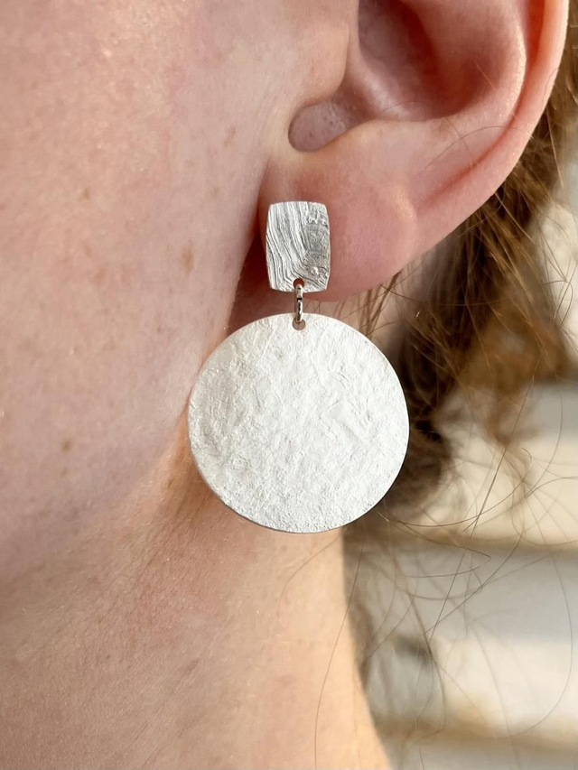 Boucles d'oreilles argentées