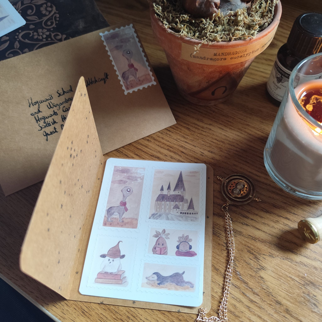 Carnet de timbres fantastiques autocollants