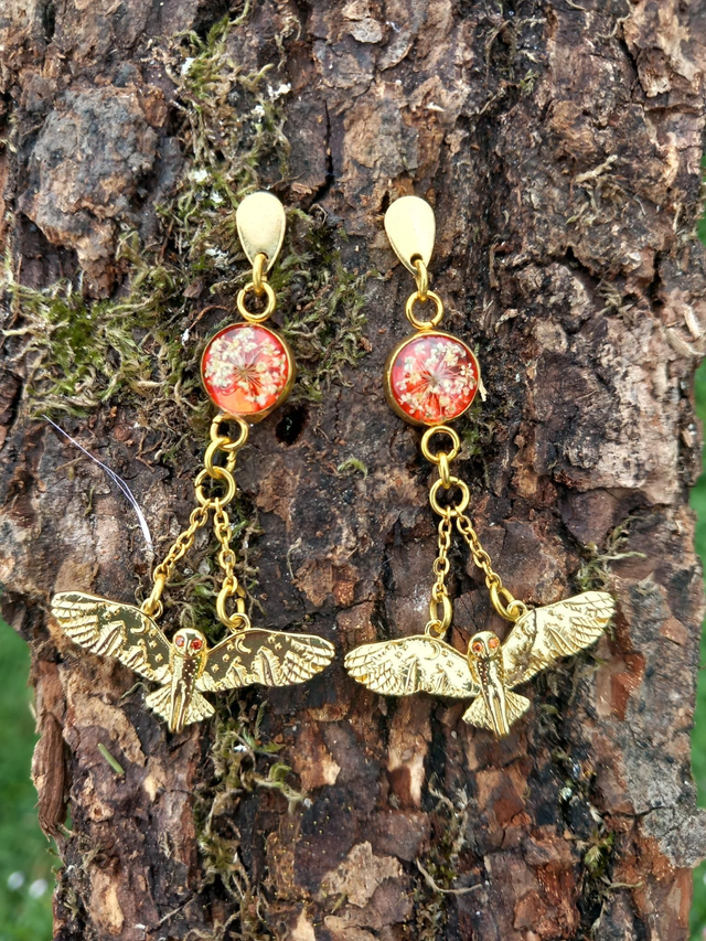 Boucles d'oreilles chouette