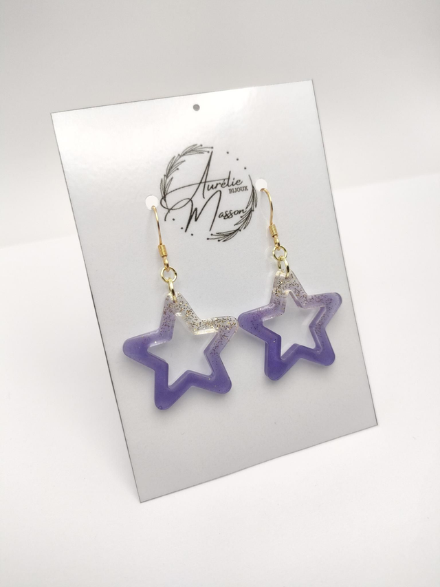 Boucles d'oreilles résine