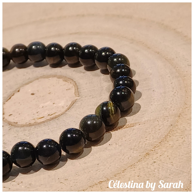 Bracelet Oeil de faucon 6mm Taille Dame