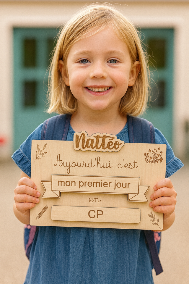 Pancarte rentrée scolaire modulable