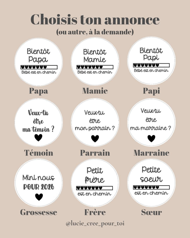 Mini-couronne pour annonce spéciale