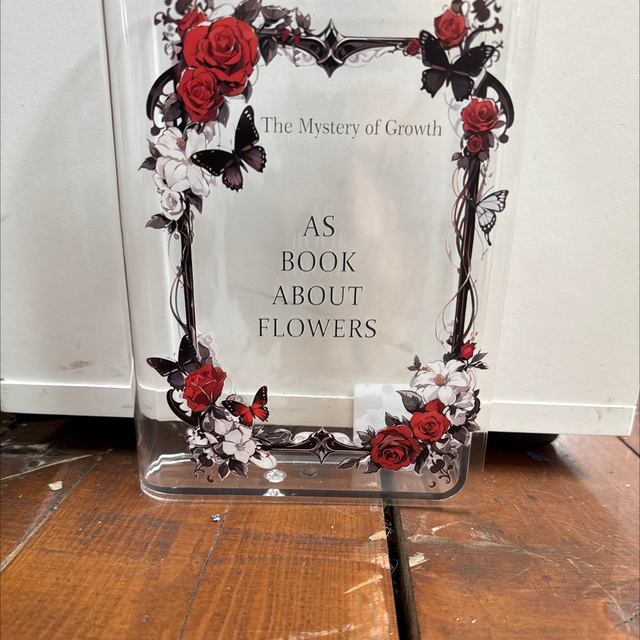 As Book about Dlowers acrylic Vase