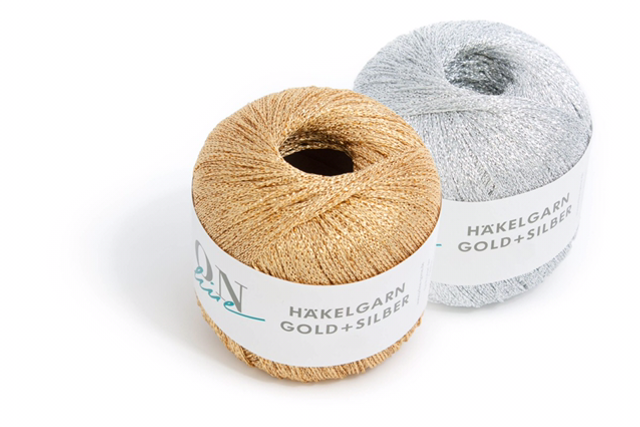 Häkelgarn Gold + Silber Nr.10