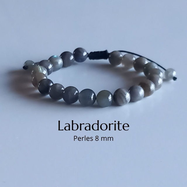 Bracelet ajustable en Labradorite