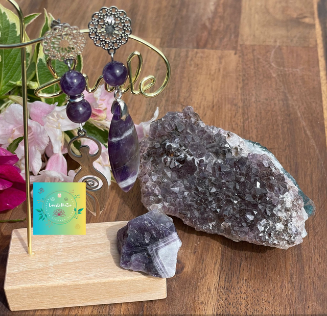 🧘‍♀️Boucles d’oreilles en Améthyste