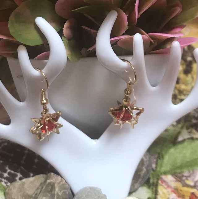 Red Dangling Earrings-RDE04