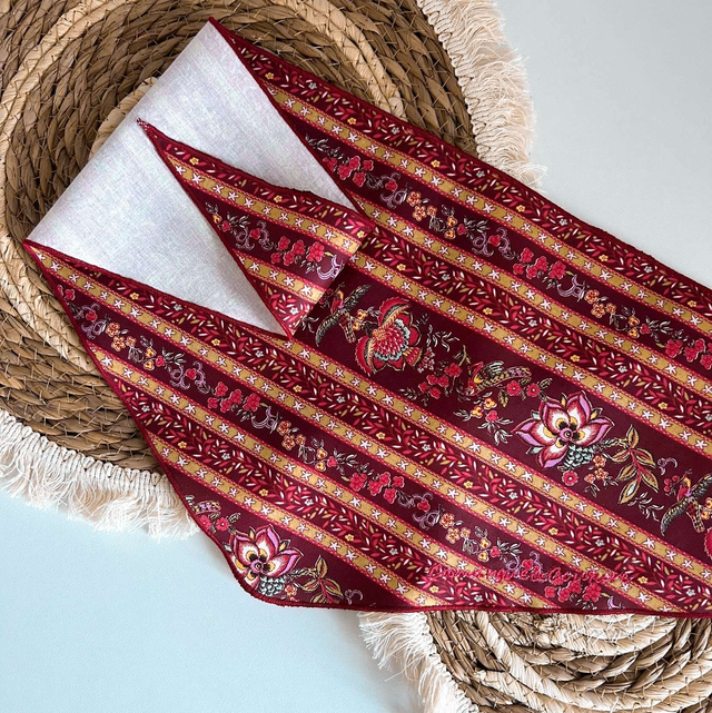 Foulard bandana Colombe cassis