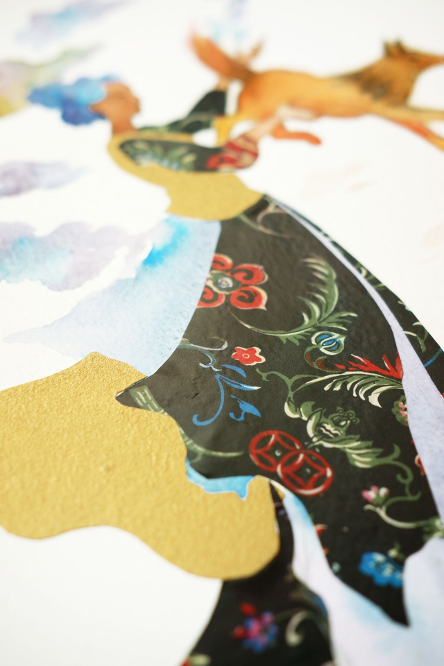 Illustration originale "Déesse Louve"