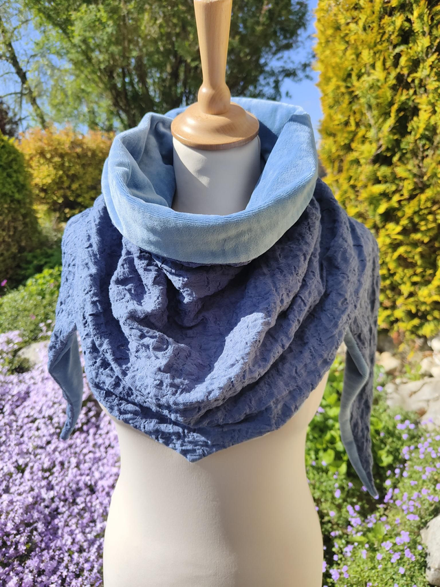 Chèche chaude smoke denim