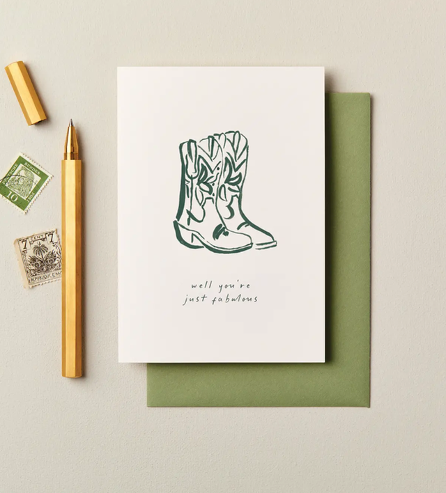 Cowboy Boots Birthday Card