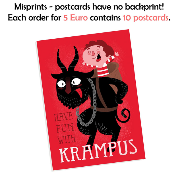 10 x Mistprint Postcards Krampus