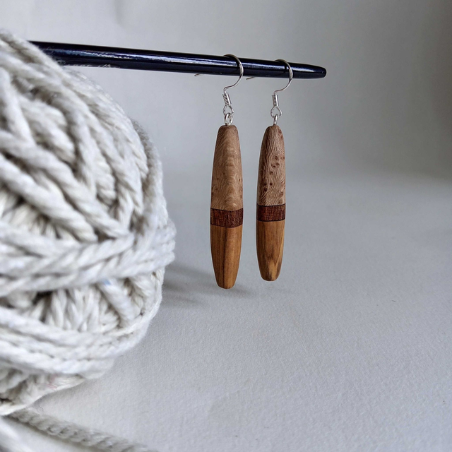 Boucles d'oreilles tricolores