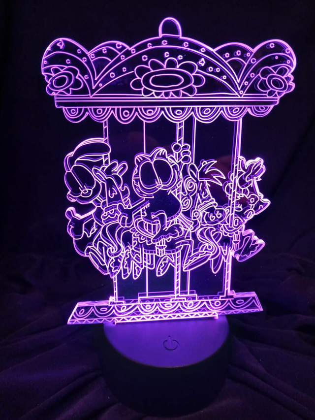 Garfield and Friend on Carousel