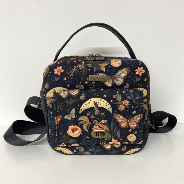 Butterflies and moons floral Handbag