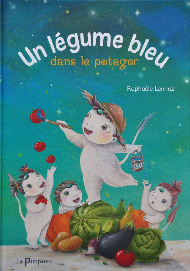 Un légume bleu dans le potager