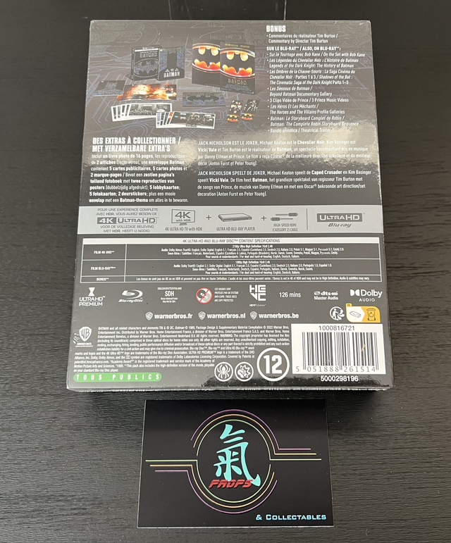4K Blu-Ray : Batman Collector's Edition Steelbook * New * 1989 * Michael Keaton * Jack Nicholson *