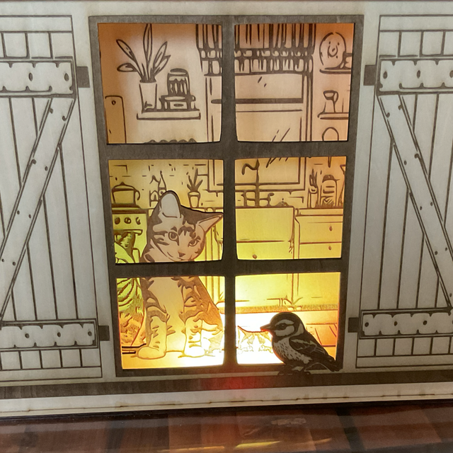 Le cadre « de ma fenêtre je te guette »