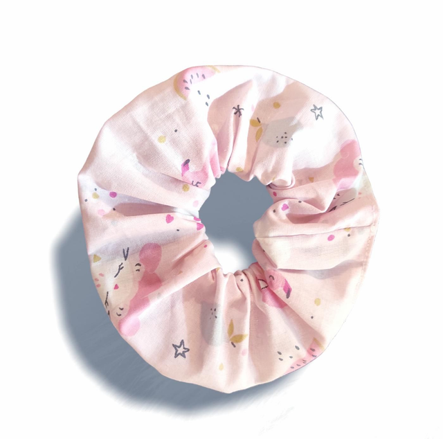 Chouchou rose licorne et chat