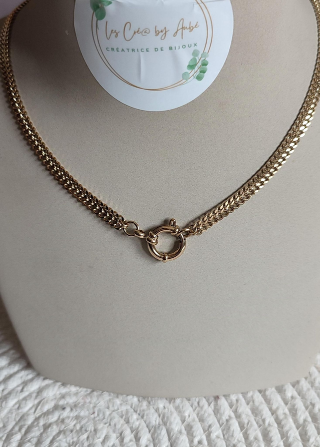 COLLIER ACIER INOXYDABLE GOLD 0001182