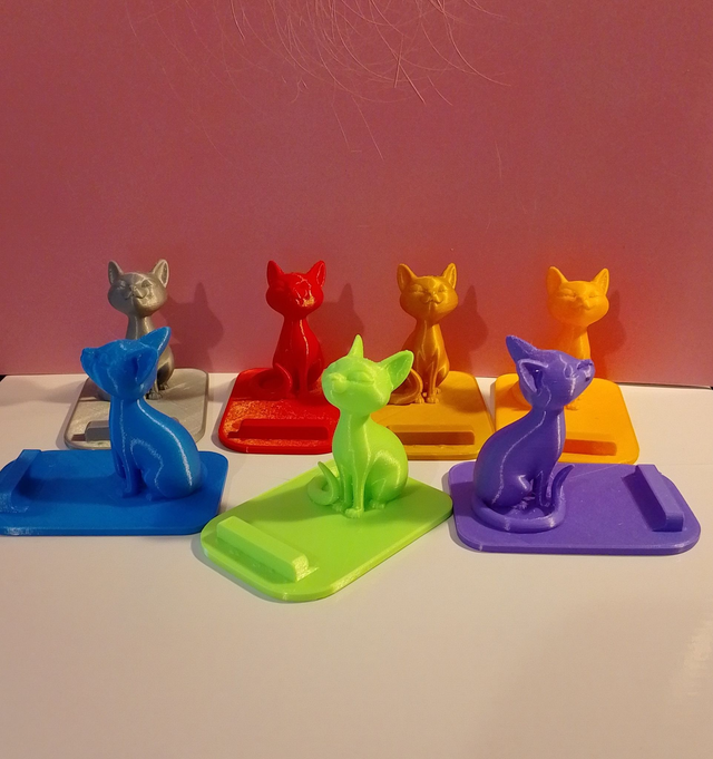 3D Printed Cat Tablet / Phone Universal Desktop Stand -  10 Colours