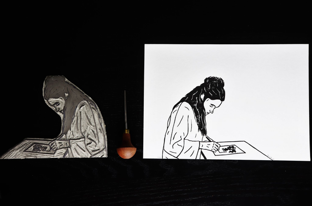 Linogravure A4 Orianne